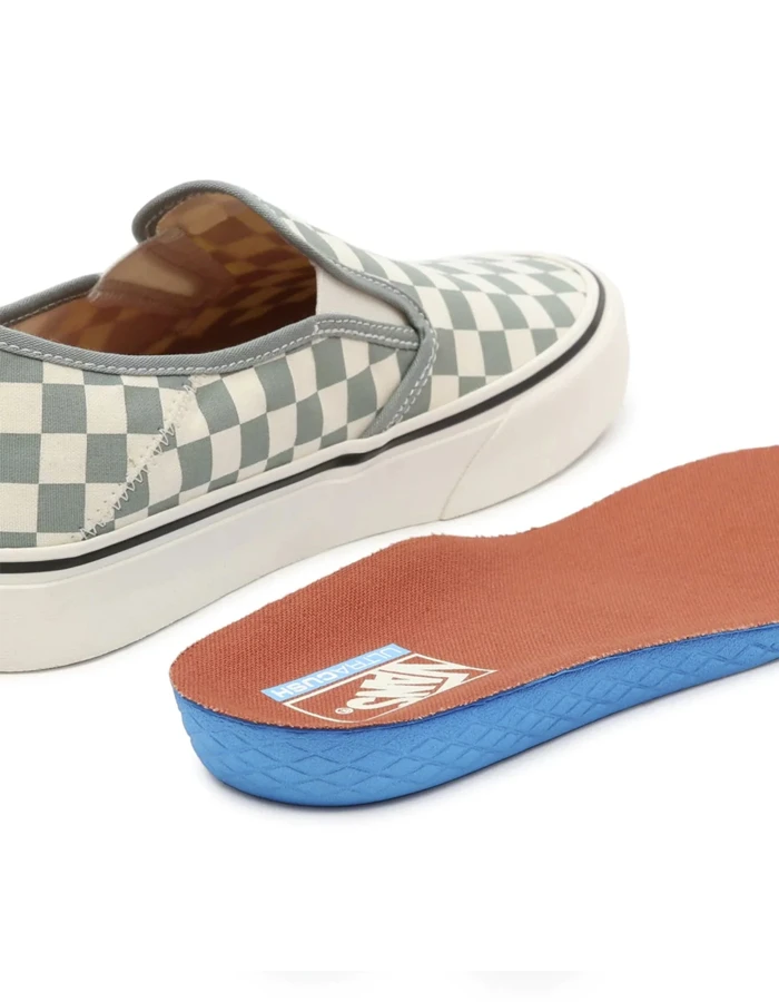 VANS CHECKERBOARD CLASSIC SLIP-ON SHOES GREEN 6 VANS CHECKERBOARD CLASSIC SLIP-ON SHOES GREEN - Image 4