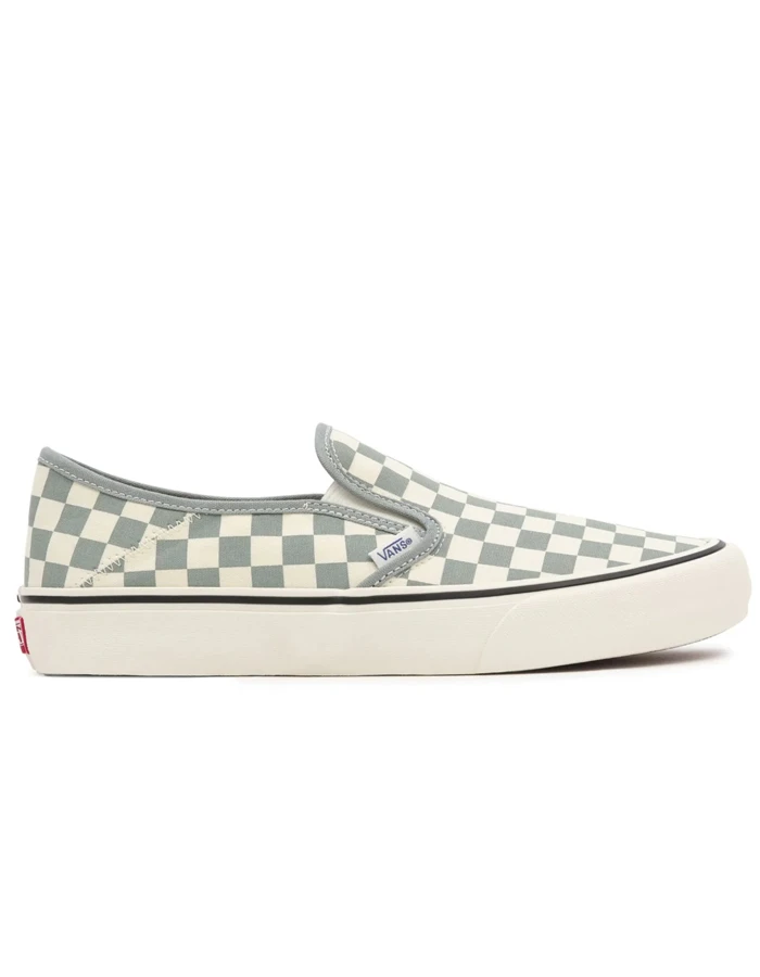VANS CHECKERBOARD CLASSIC SLIP-ON SHOES GREEN 3 VANS CHECKERBOARD CLASSIC SLIP-ON SHOES GREEN