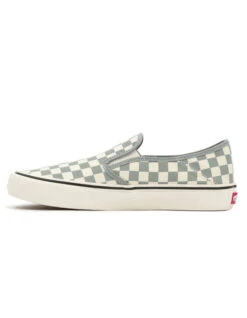 VANS CHECKERBOARD CLASSIC SLIP-ON SHOES GREEN 15 VANS CHECKERBOARD CLASSIC SLIP-ON SHOES GREEN -Surfcorner Store vans scarpe classic slip on checkerboard methyl 6
