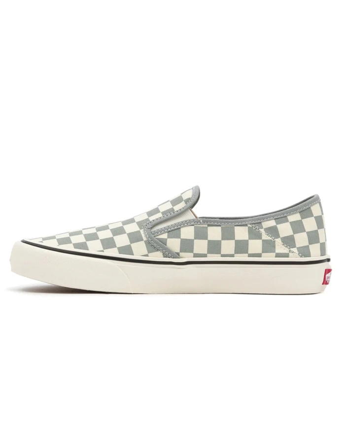 VANS CHECKERBOARD CLASSIC SLIP-ON SHOES GREEN 9 VANS CHECKERBOARD CLASSIC SLIP-ON SHOES GREEN - Image 7