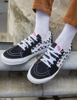 VANS SK8-LOW RACING BLACK CHECKERBOARD SHOES -Surfcorner Store vans scarpe sk8 low black checkerboard 7