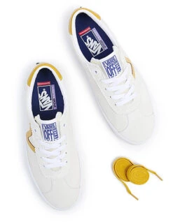 VANS SUEDE SPORT SHOES WHITE -Surfcorner Store vans scarpe skate sport white 1