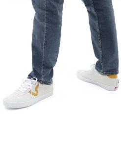 VANS SUEDE SPORT SHOES WHITE -Surfcorner Store vans scarpe skate sport white 2