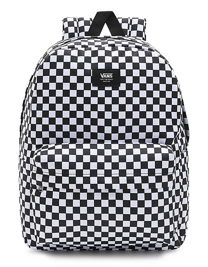 VANS OLD SKOOL CHECK BACKPACK WHITE BLACK 3 VANS OLD SKOOL CHECK BACKPACK WHITE BLACK