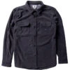 VISSLA ECO-ZY LS POLAR FLANNEL -Surfcorner Store vissla eco zy polar flannel camicia flanella graphite 1