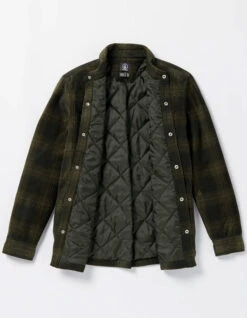 VOLCOM BOWERED FLEECE LONG SLEEVE SHIRT BISON -Surfcorner Store volcom bowered camicia in pile bison