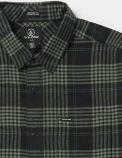 VOLCOM CADEN PLAID SHIRT BLACK -Surfcorner Store volcom camicia in flanella caden plaid shirt black 4