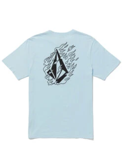 VOLCOM FIREFIGHT SHORT SLEEVE TEE MISTY BLUE -Surfcorner Store volcom firefight t shirt misty blue 1