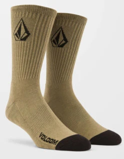VOLCOM FULL STONE SOCKS WHITE 3 PACK AGAVE -Surfcorner Store volcom full stone calzini pacco da 3 agave 3