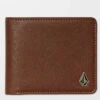 VOLCOM SLIM STONE S WALLET BROWN 2 VOLCOM SLIM STONE S WALLET BROWN -Surfcorner Store volcom slim stone s portafoglio brown