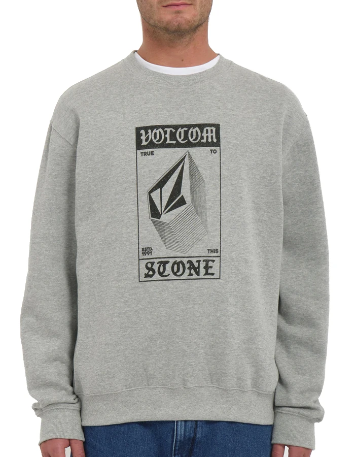VOLCOM WATANITE SWEATSHIRT HEATHER GREY 3 VOLCOM WATANITE SWEATSHIRT HEATHER GREY