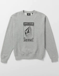 VOLCOM WATANITE SWEATSHIRT HEATHER GREY 9 VOLCOM WATANITE SWEATSHIRT HEATHER GREY -Surfcorner Store volcom watanite felpa gircollo heather grey 2