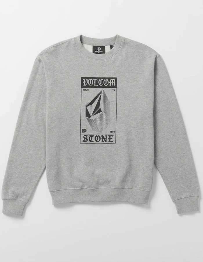 VOLCOM WATANITE SWEATSHIRT HEATHER GREY 5 VOLCOM WATANITE SWEATSHIRT HEATHER GREY - Image 3